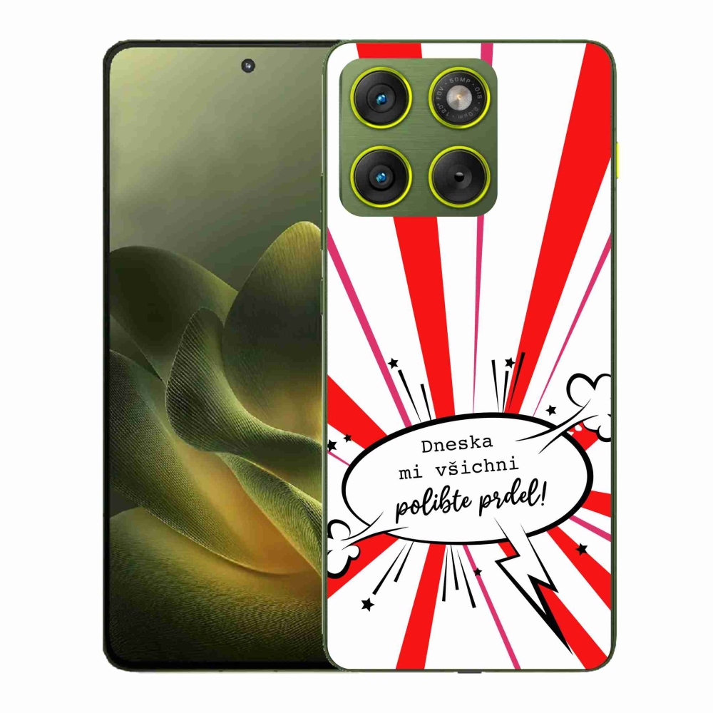 Zselés borító mmCase a Motorola Edge 70 készülékhez - vicces szöveg 15 fehér háttér