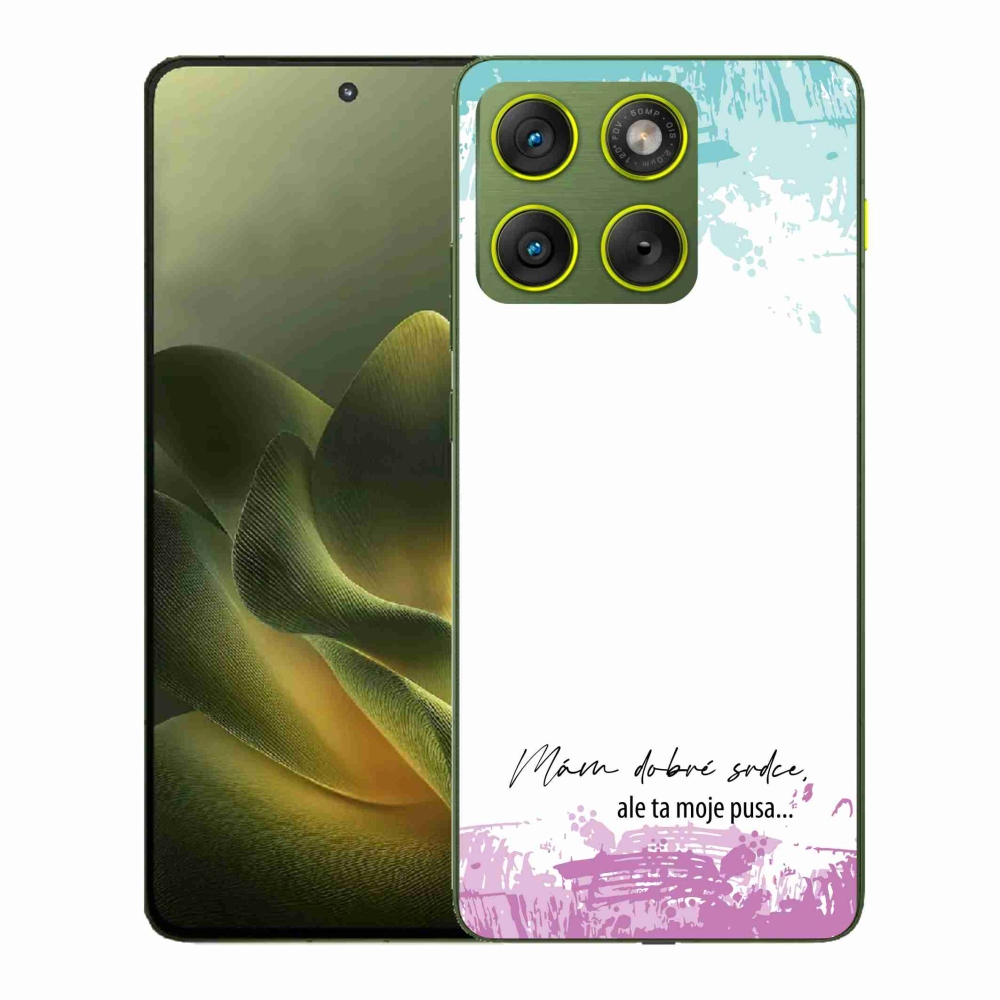 Zselés borító mmCase a Motorola Edge 70 készülékhez - vicces szöveg 3 fehér háttér