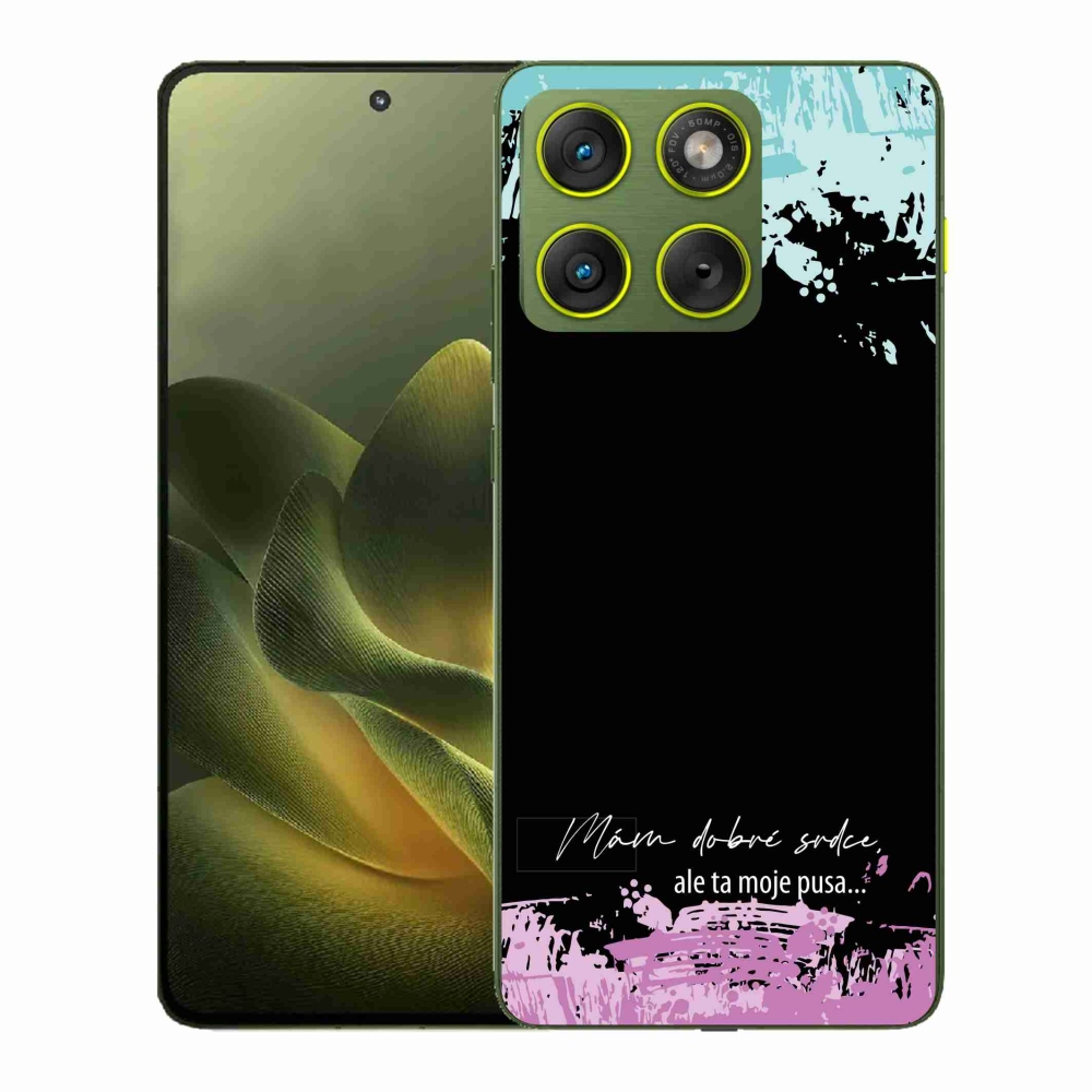 Gél borító mmCase a Motorola Edge 70 készülékhez - vicces szöveg 3 fekete háttér