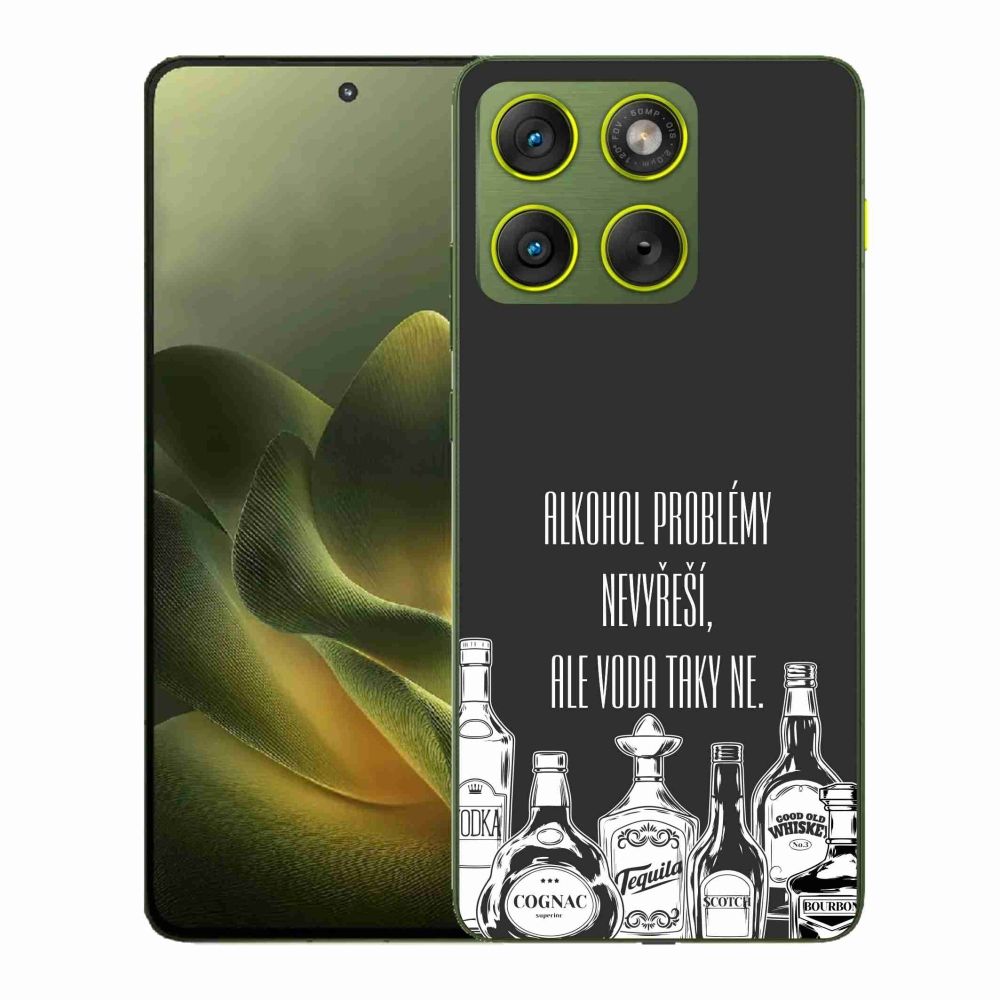 Gél borító mmCase a Motorola Edge 70 készülékhez - vicces szöveges fekete háttér