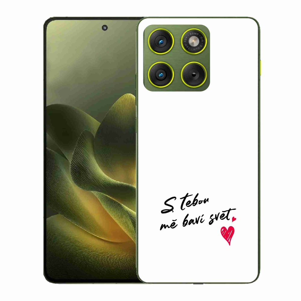 Gél borító mmCase a Motorola Edge 70 készülékhez - szerelmes szöveg 1 fehér háttér