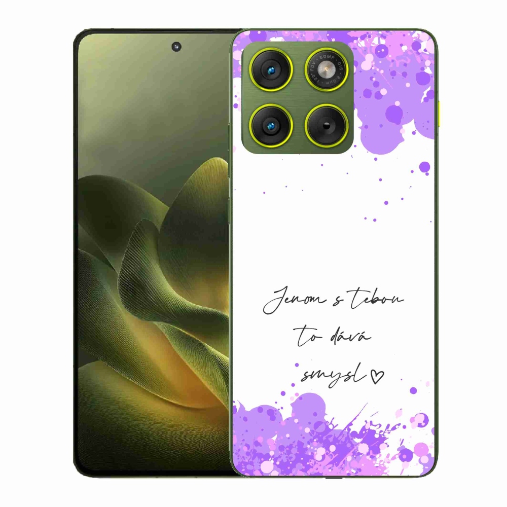 Gél borító mmCase a Motorola Edge 70 készülékhez - szerelmes szöveg fehér háttérrel
