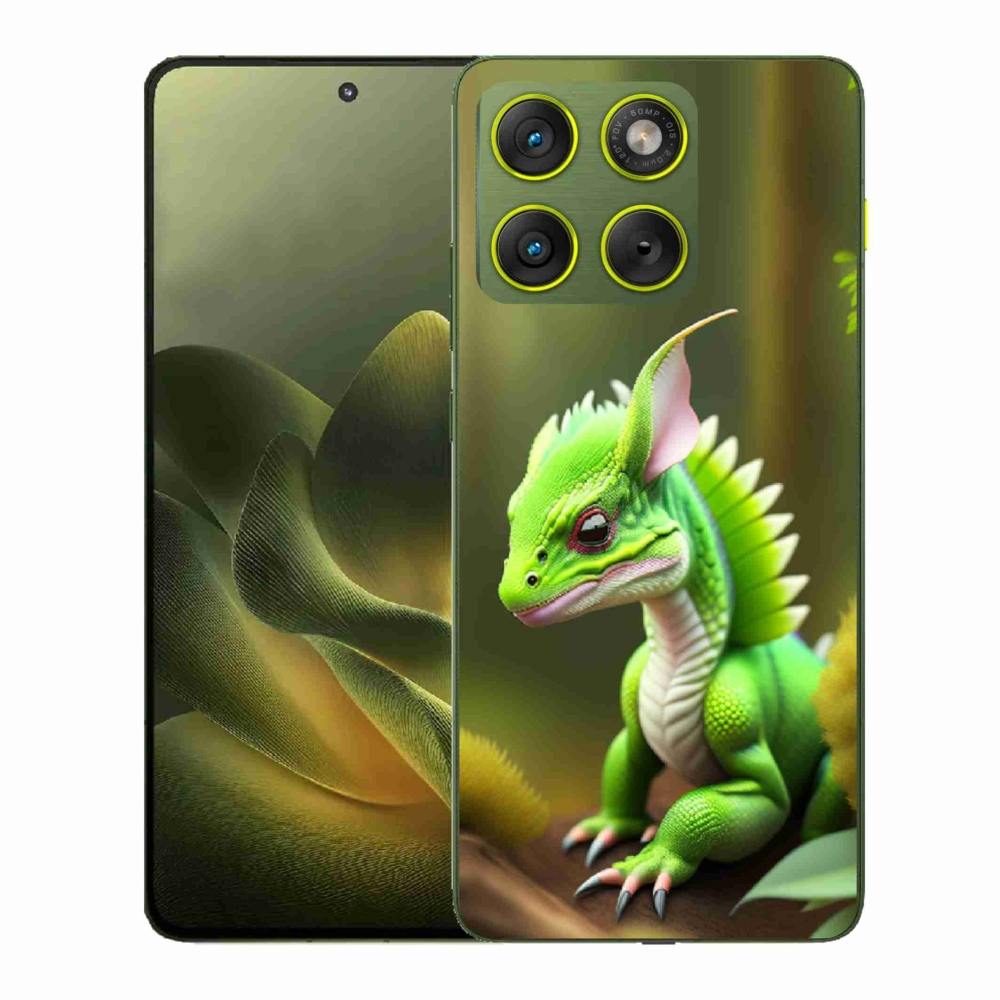 Zselés borítás mmCase a Motorola Edge 70 készülékhez - zöld sárkány