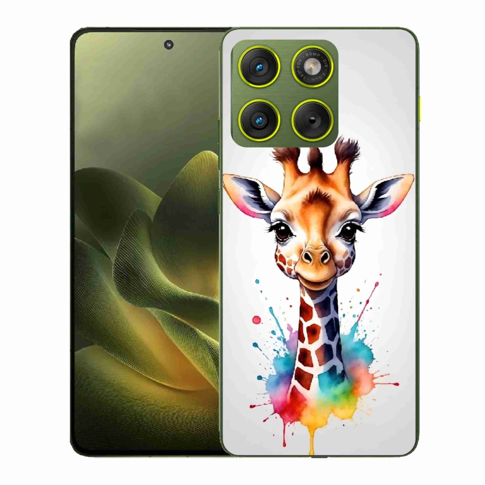 Zselés borítás mmCase a Motorola Edge 70 készülékhez - zsiráf 1