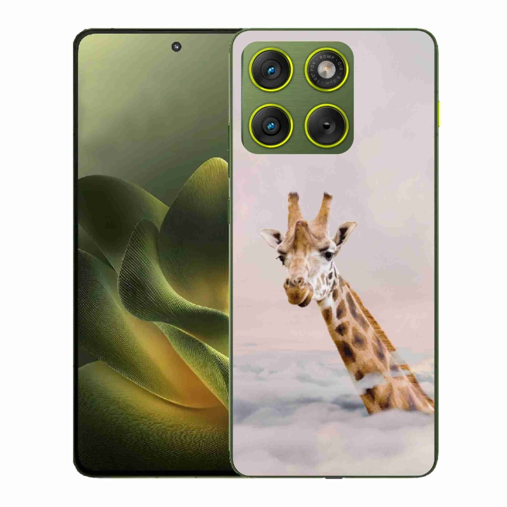 Zselés borítás mmCase a Motorola Edge 70 készülékhez - zsiráf a felhőkben