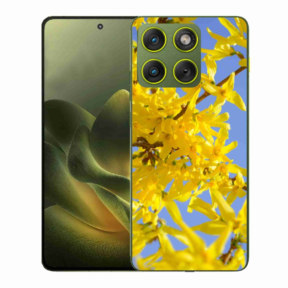 Zselés borítás mmCase a Motorola Edge 70 készülékhez - sárga virágok