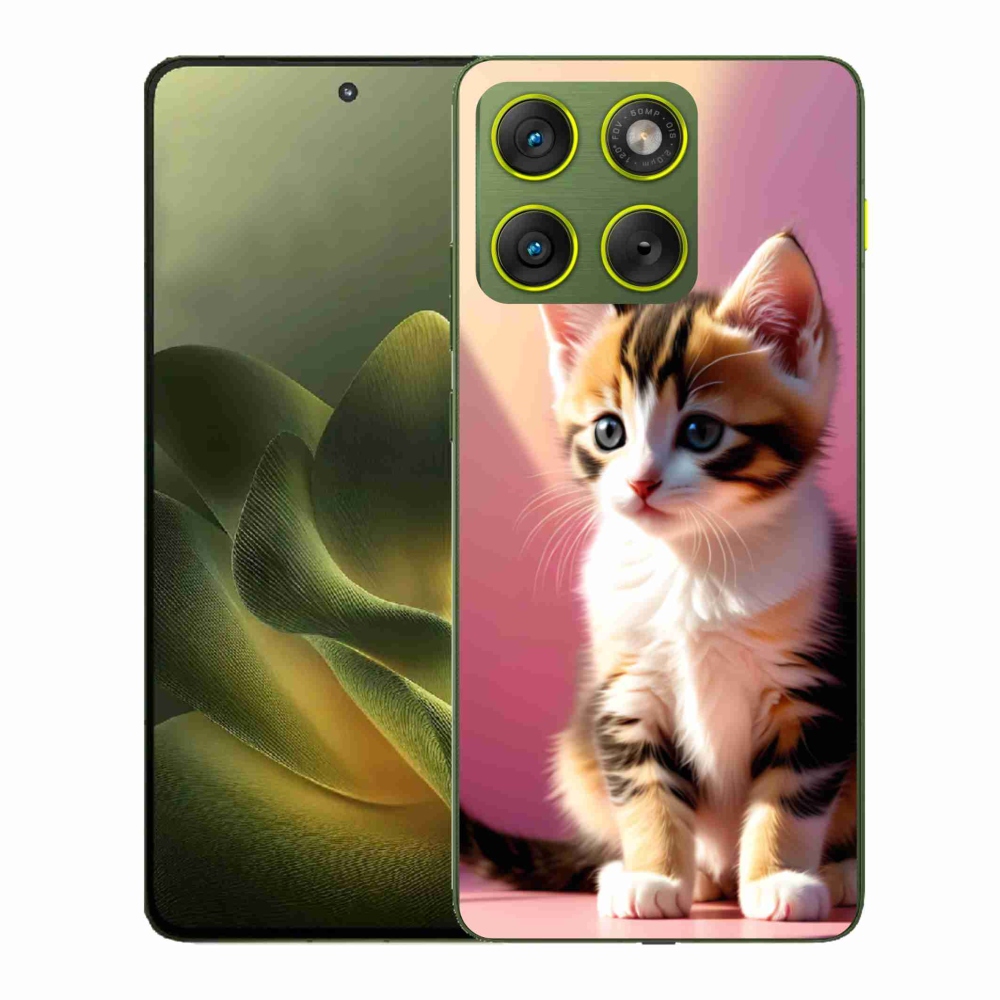 Zselés borítás mmCase a Motorola Edge 70 készülékhez - kíváncsi cica 2