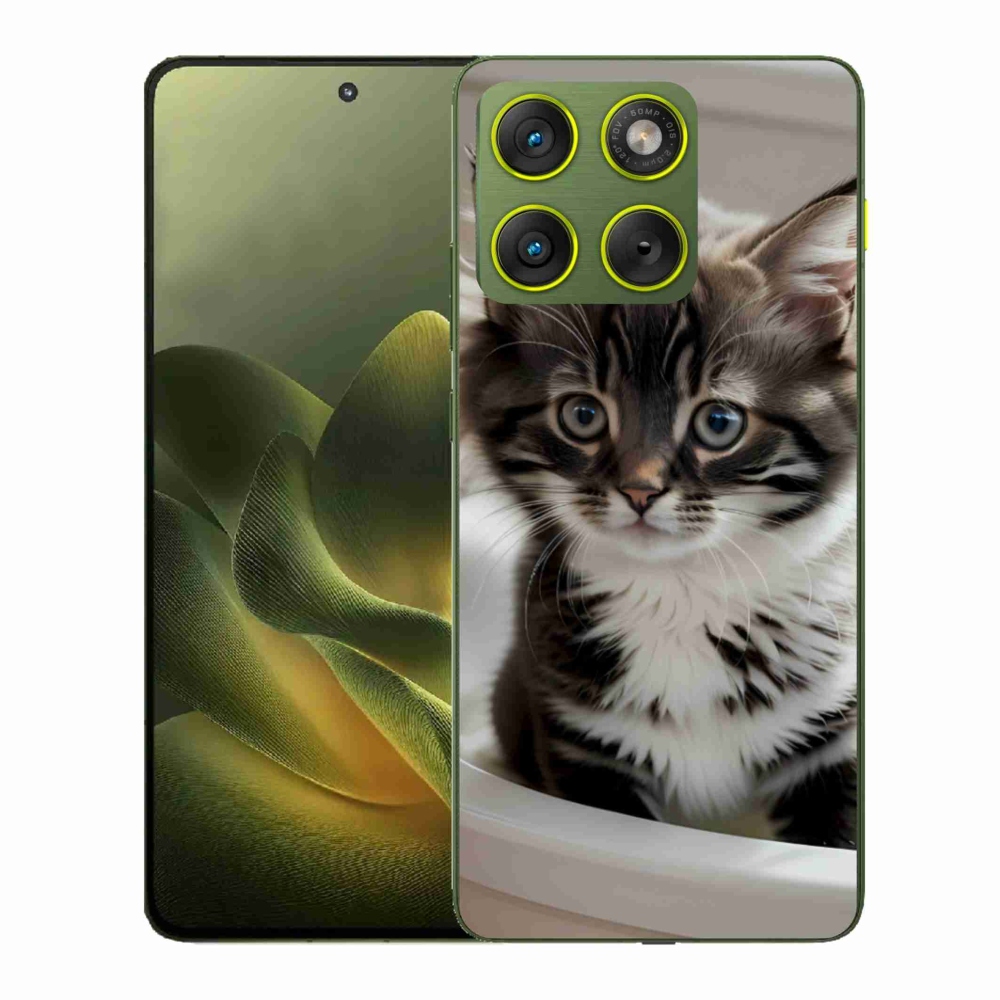 Zselés borítás mmCase a Motorola Edge 70 készülékhez - kíváncsi cica