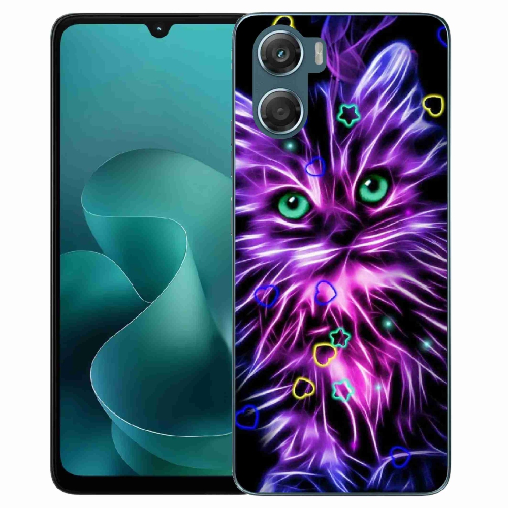 Zselés borítás mmCase a Motorola G06/G06 Power készülékhez - absztrakt macska