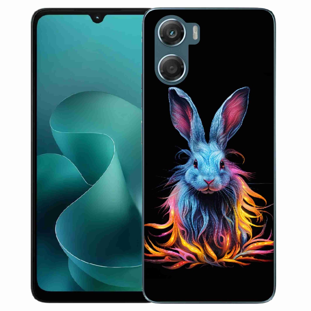 Zselés borítás mmCase a Motorola G06/G06 Power készülékhez - absztrakt nyúl