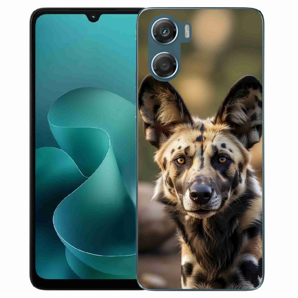 Zselés borítás mmCase a Motorola G06/G06 Power készülékhez - afrikai vadkutya