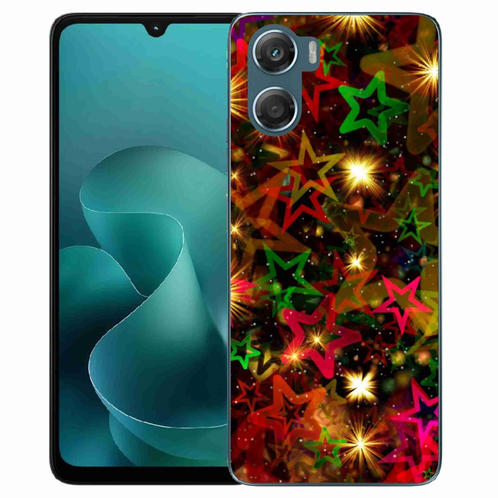 Zselés borítás mmCase a Motorola G06/G06 Power készülékhez - színes csillagok