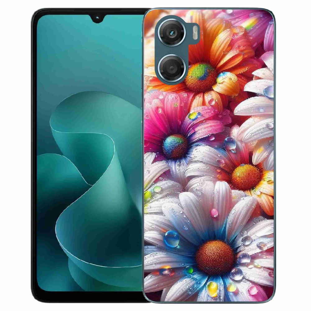 Zselés borítás mmCase a Motorola G06/G06 Power készülékhez - színes margaréták