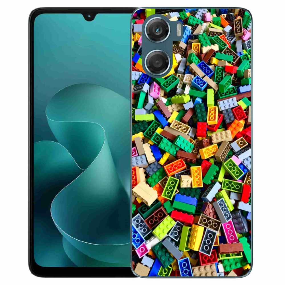 Zselés borítás mmCase a Motorola G06/G06 Power készülékhez - színes építőelemek