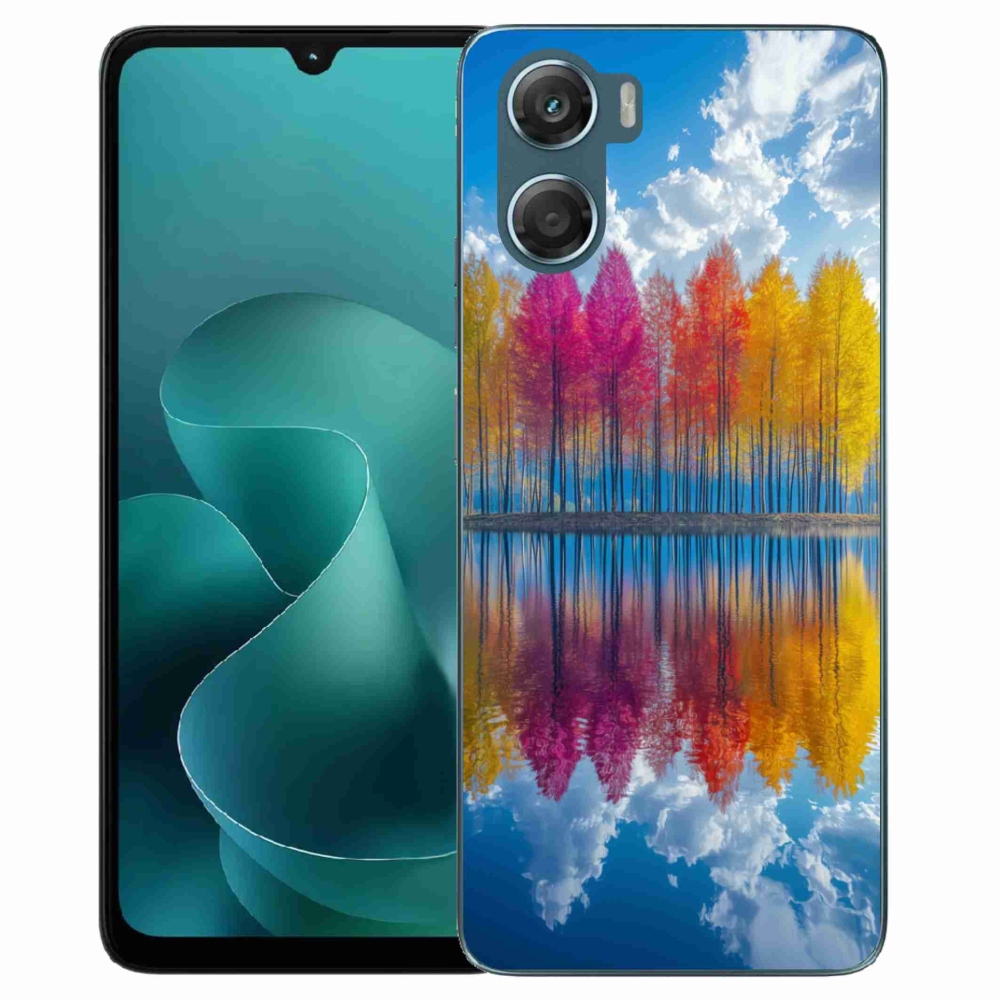 Zselés borítás mmCase a Motorola G06/G06 Power készülékhez - színes fák