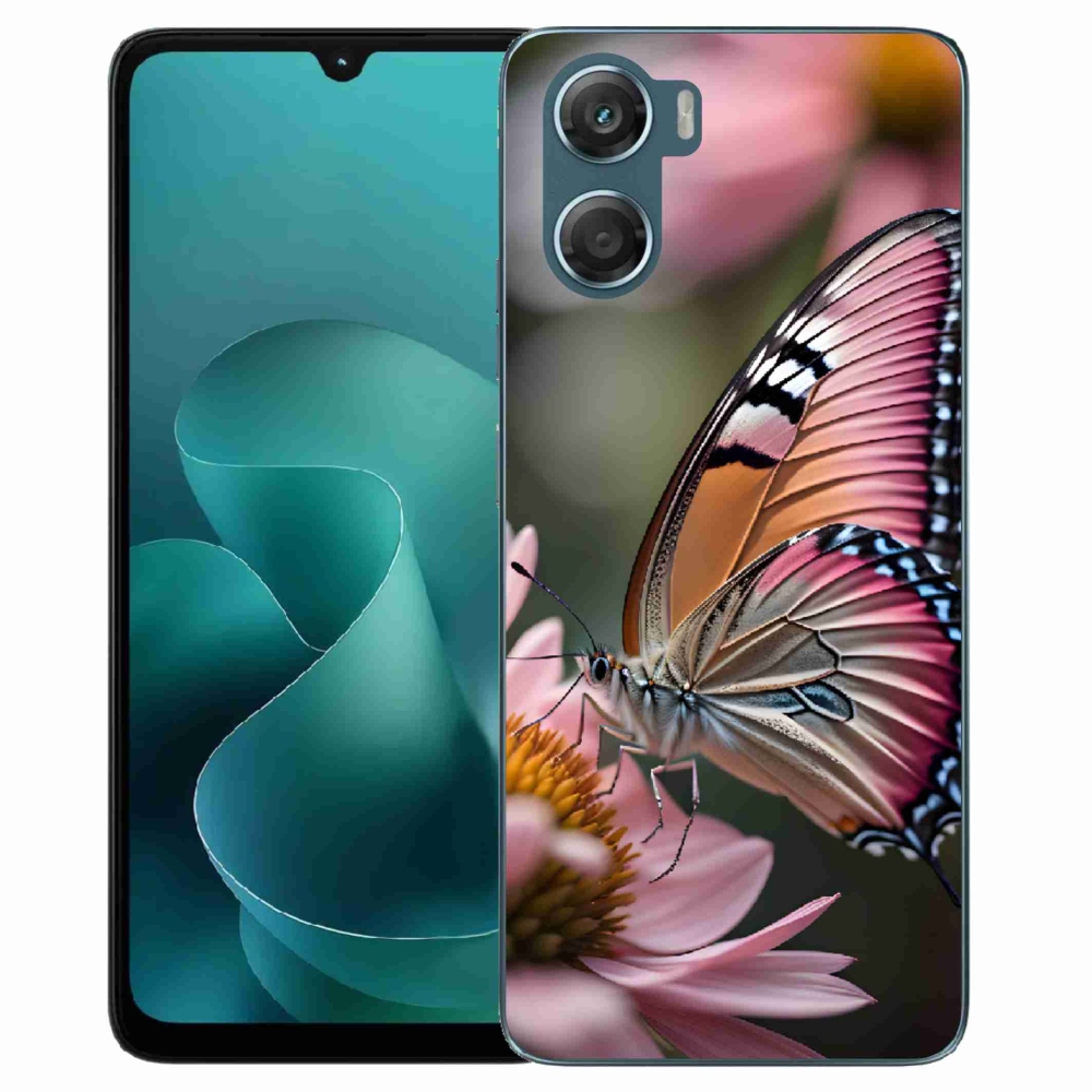 Zselés borítás mmCase a Motorola G06/G06 Power készülékhez - színes pillangó