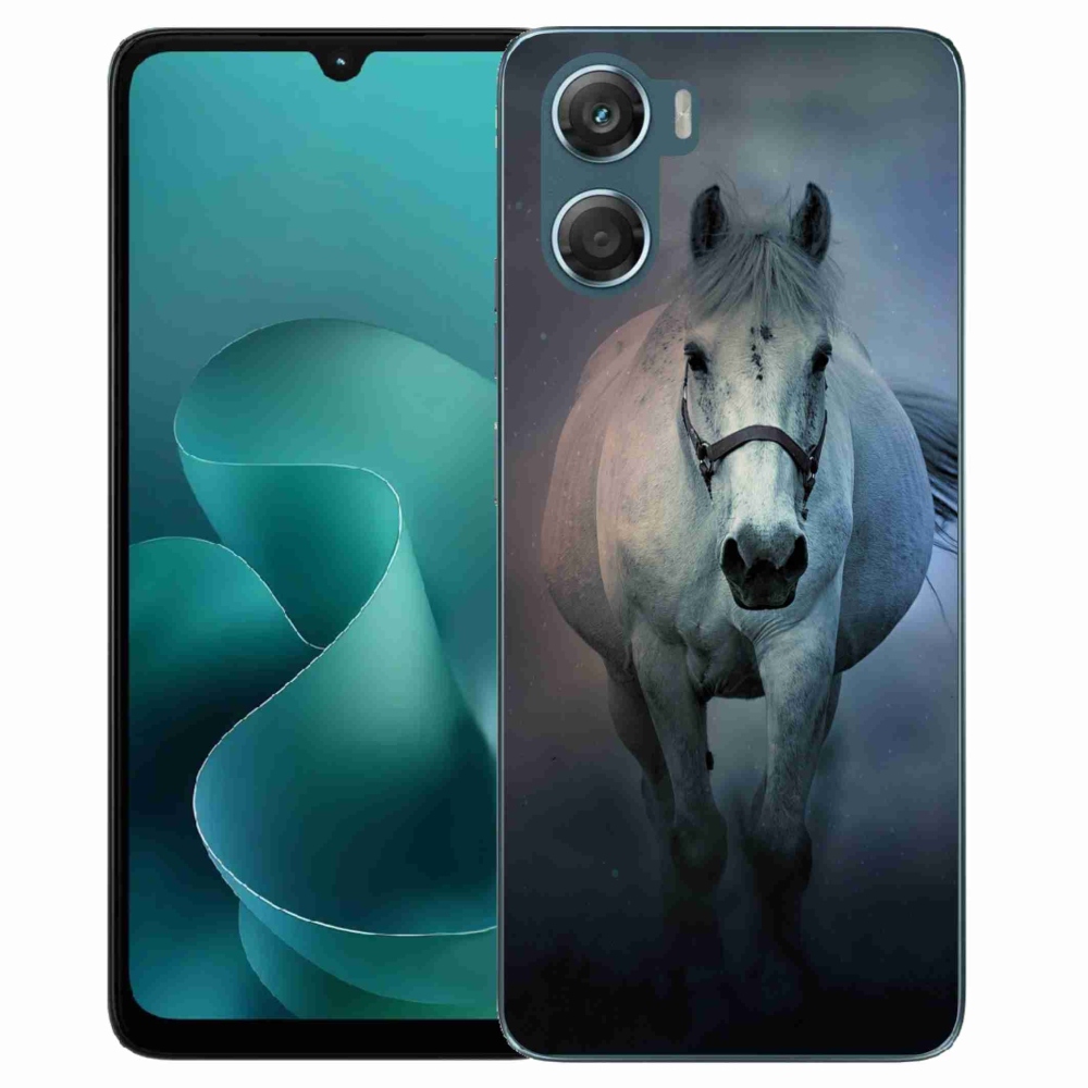 Zselés borítás mmCase a Motorola G06/G06 Power készülékhez - futó fehér ló