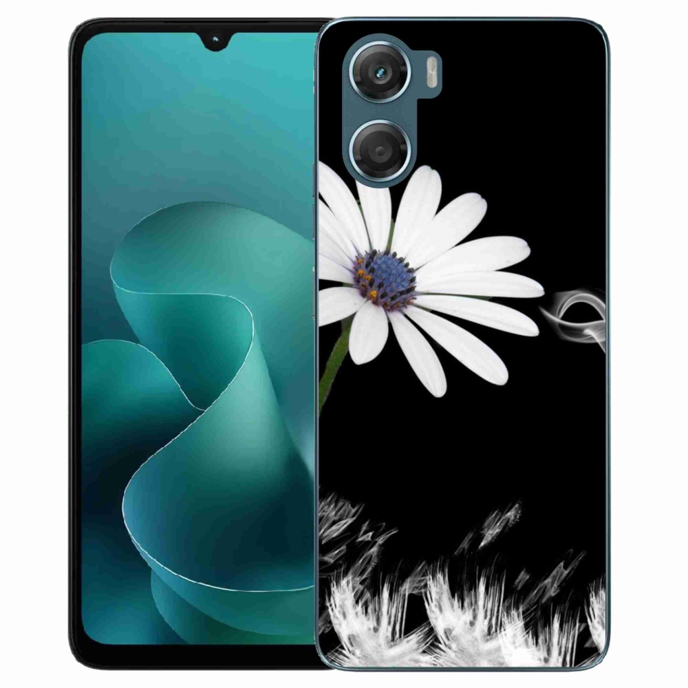Zselés borítás mmCase a Motorola G06/G06 Power készülékhez - fehér virág