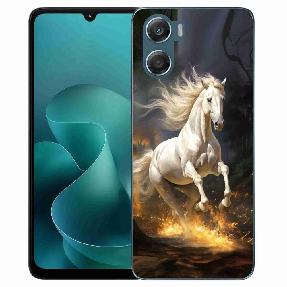 Zselés borítás mmCase a Motorola G06/G06 Power készülékhez - fehér ló 2