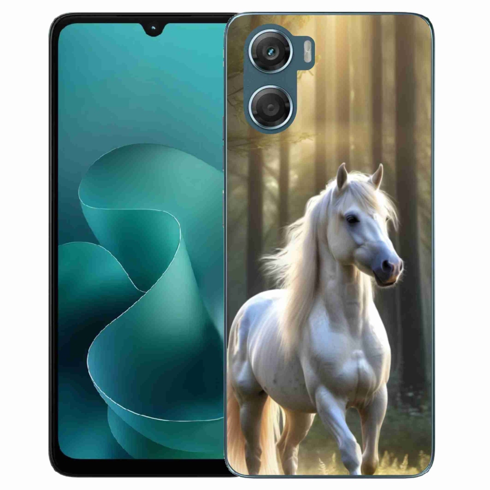 Zselés borítás mmCase a Motorola G06/G06 Power készülékhez - fehér ló 3