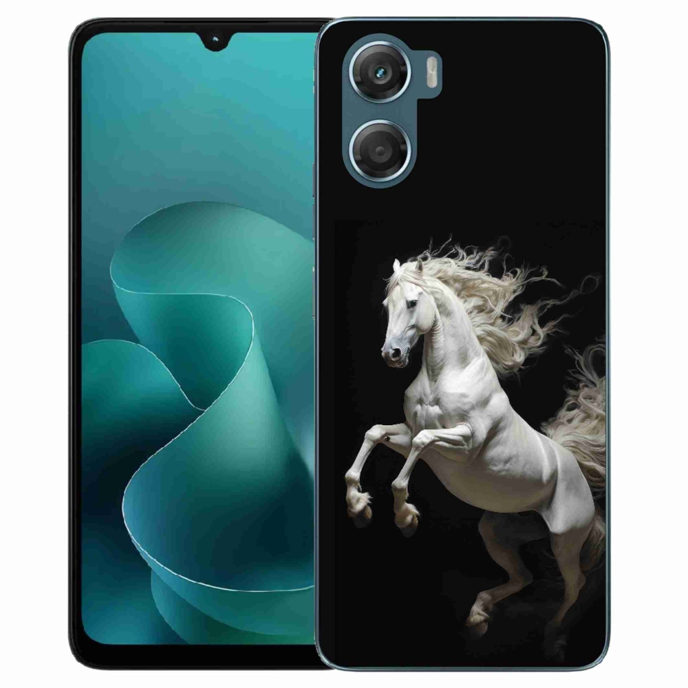 Zselés borítás mmCase a Motorola G06/G06 Power készülékhez - fehér ló 4