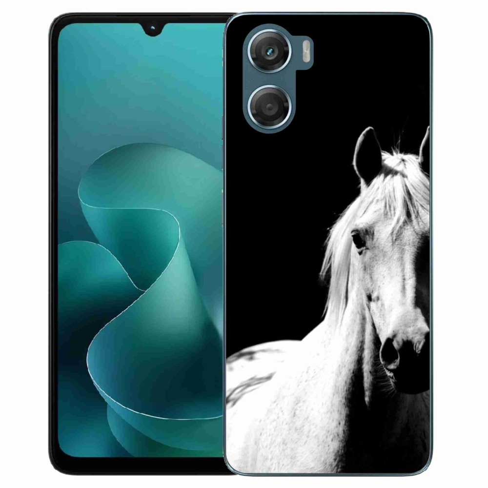 Zselés borítás mmCase a Motorola G06/G06 Power készülékhez - fehér ló 5