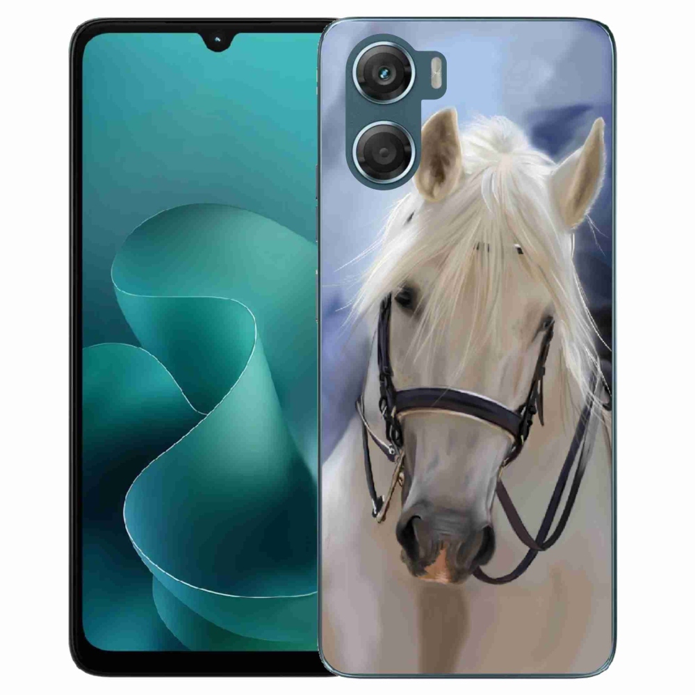 Zselés borítás mmCase a Motorola G06/G06 Power készülékhez - fehér ló