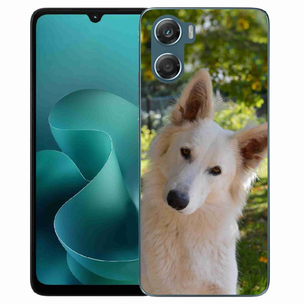 Zselés borítás mmCase a Motorola G06/G06 Power készülékhez - Fehér svájci juhász 1