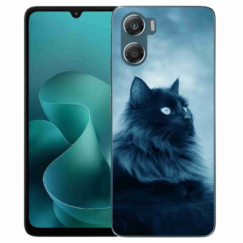Zselés borítás mmCase a Motorola G06/G06 Power készülékhez - fekete cat 1