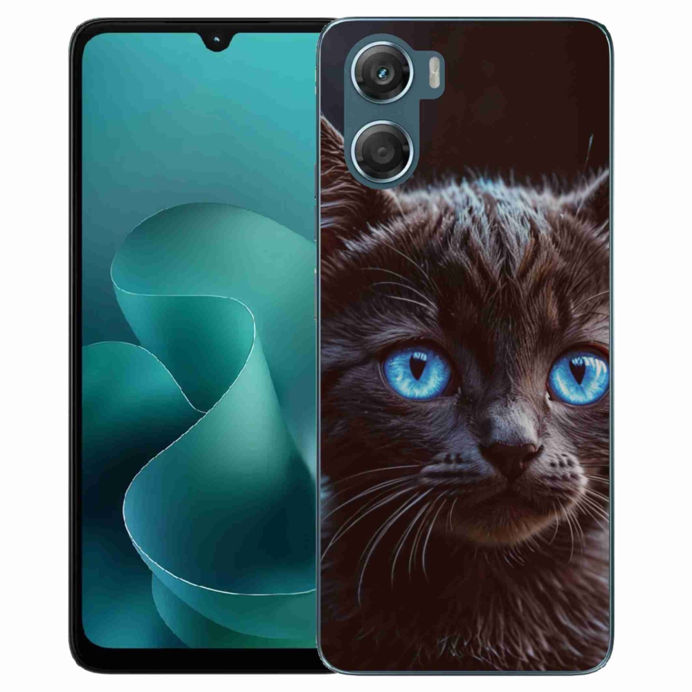 Zselés borítás mmCase a Motorola G06/G06 Power készülékhez - fekete cica 2