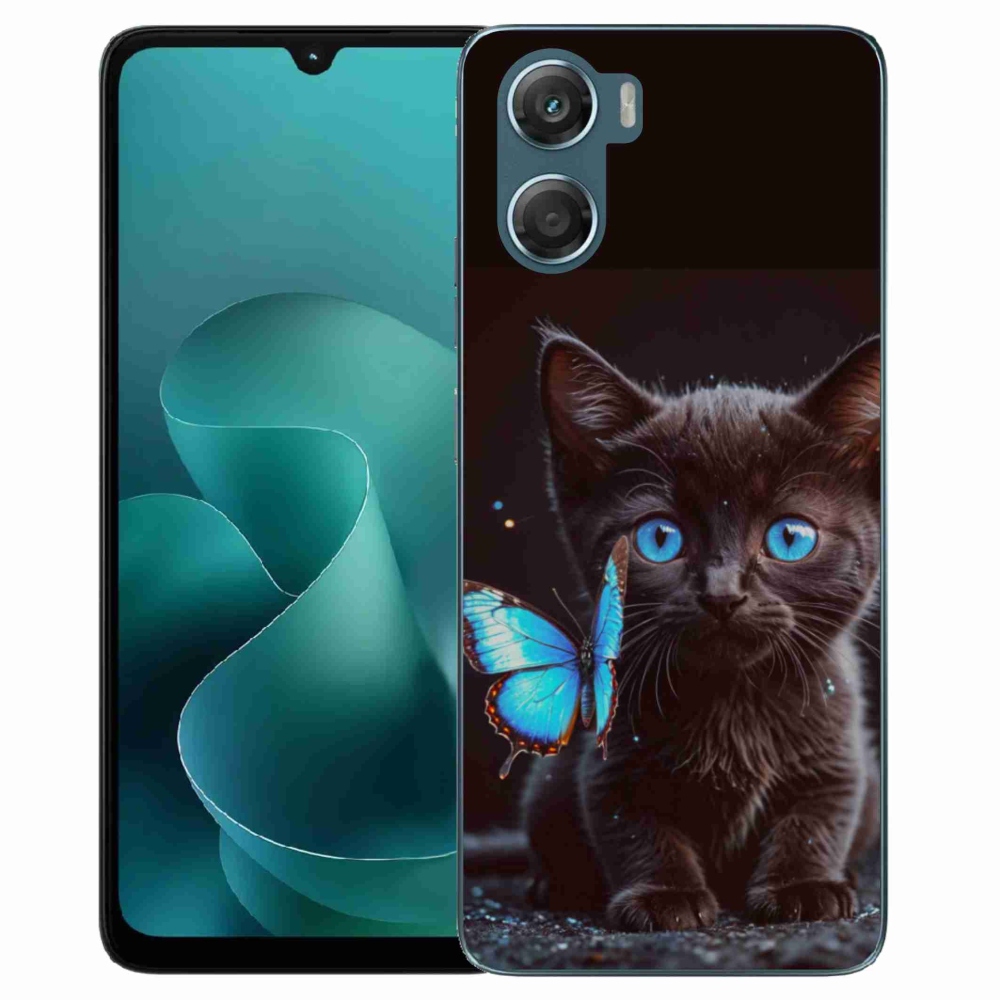 Zselés borítás mmCase a Motorola G06/G06 Power készülékhez - fekete cica 3