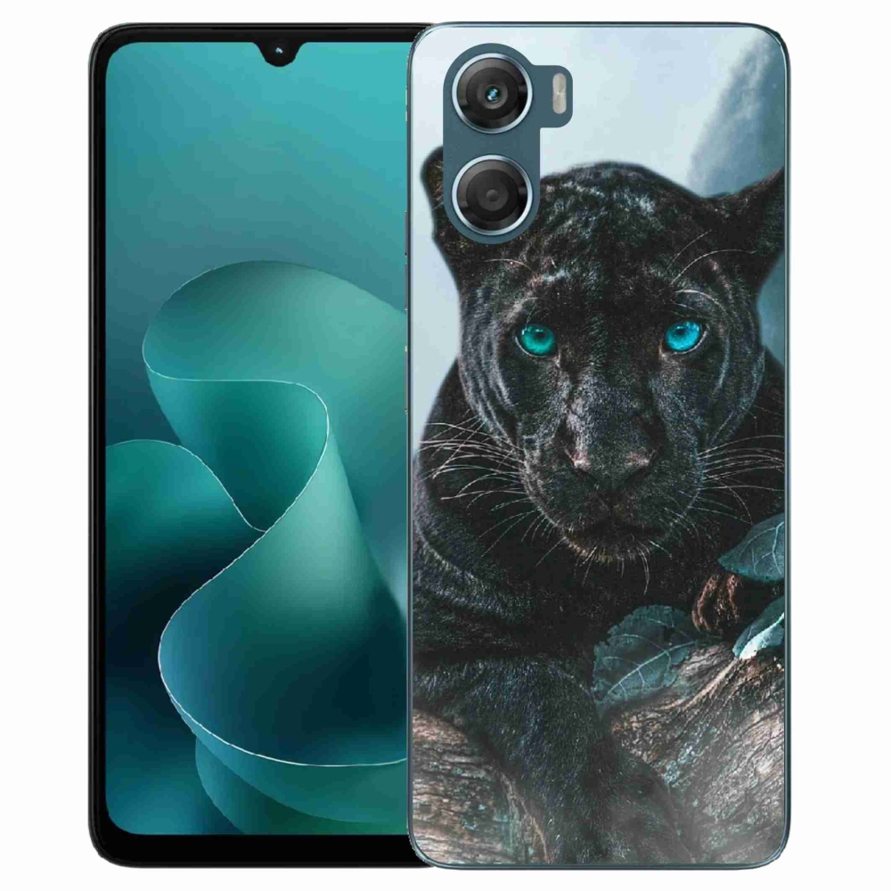 Zselés borítás mmCase a Motorola G06/G06 Power készülékhez - fekete párduc