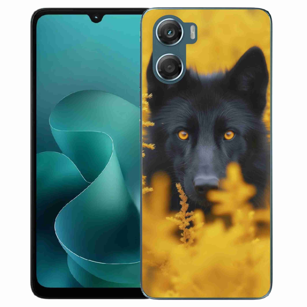 Zselés tok mmCase a Motorola G06/G06 Power készülékhez - fekete farkas 2