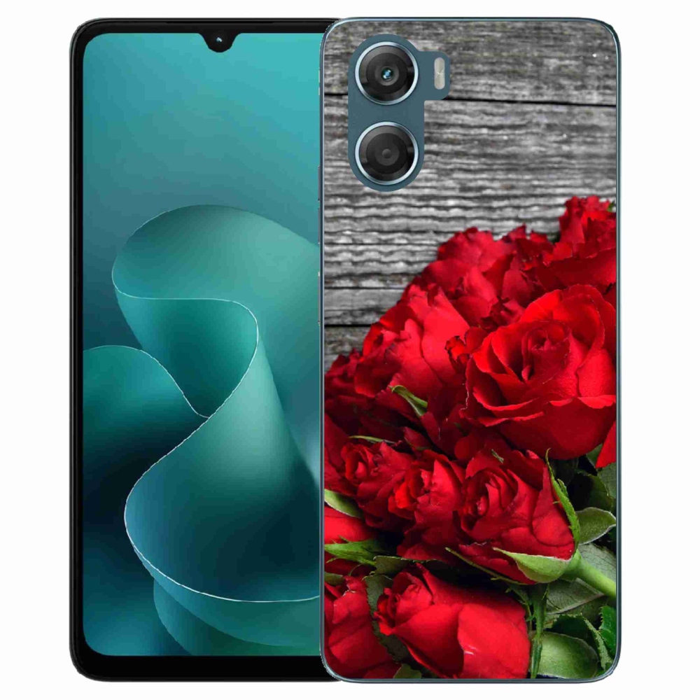 Zselés borítás mmCase a Motorola G06/G06 Power készülékhez - piros rózsa