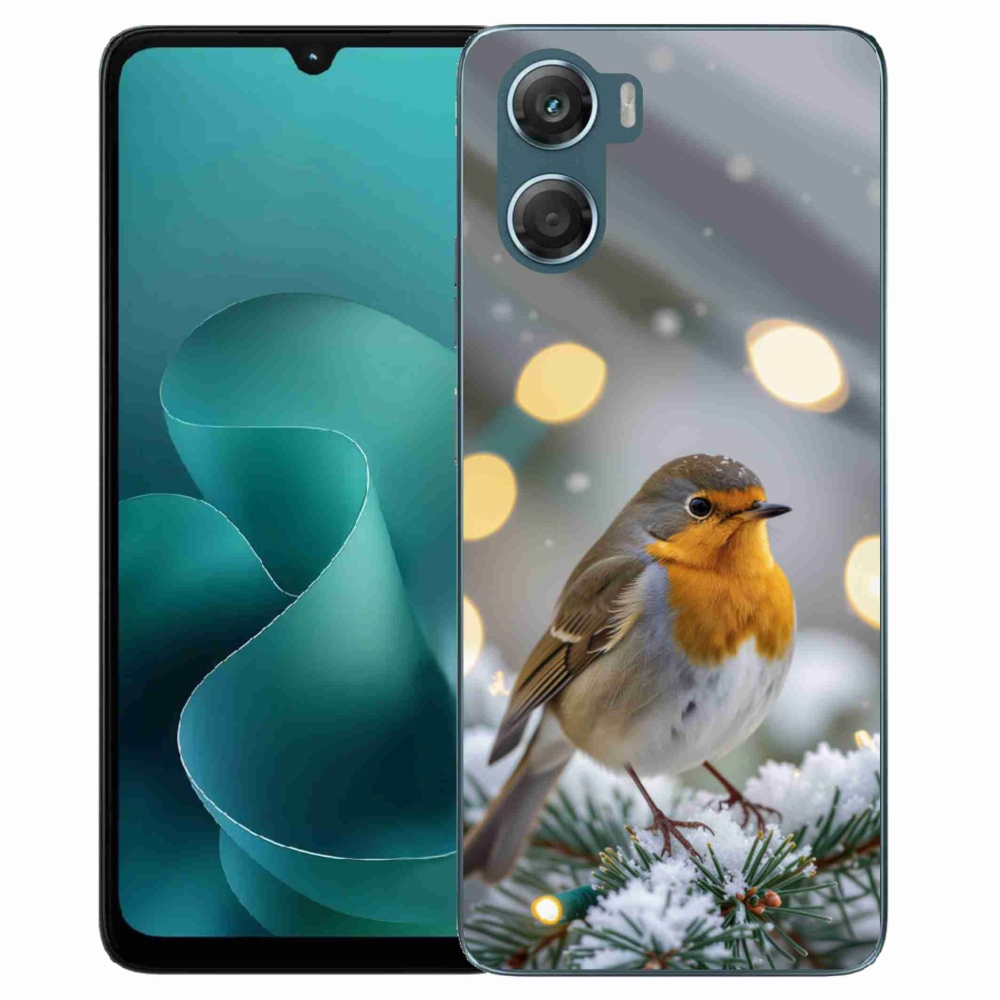 Zselés borítás mmCase a Motorola G06/G06 Power készülékhez - téli piros színben