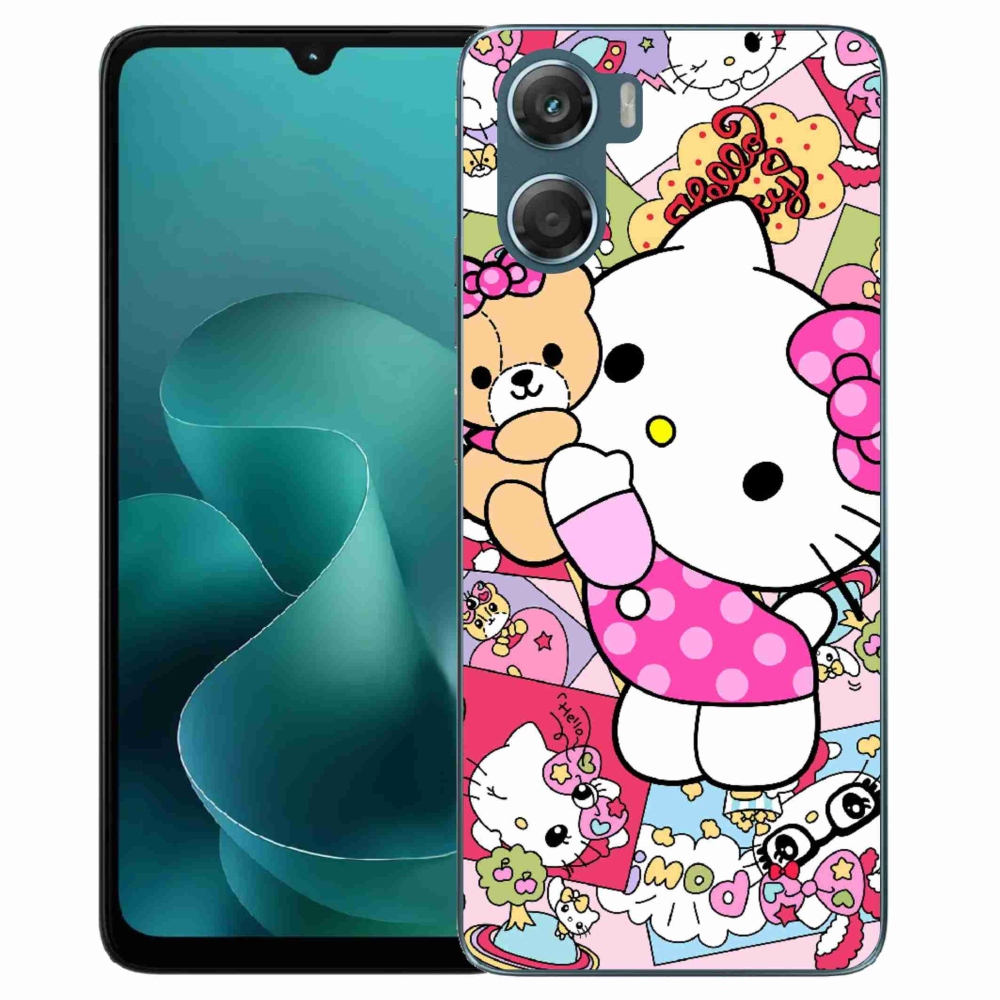 Zselés borítás mmCase a Motorola G06/G06 Power készülékhez - aranyos cica