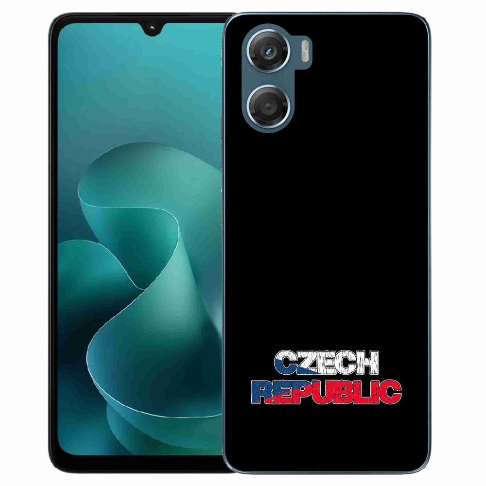 Zselés borítás mmCase a Motorola G06/G06 Power készülékhez - Csehország fekete háttér