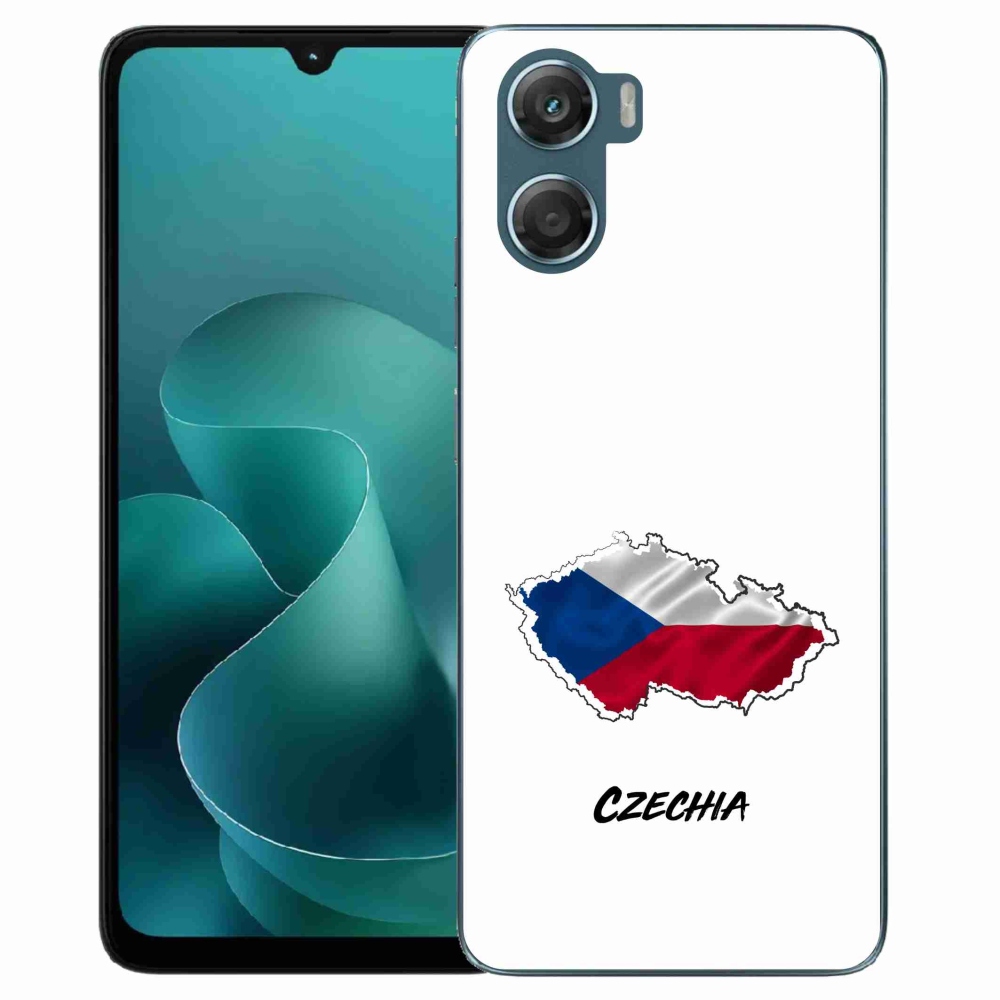 Zselés borítás mmCase a Motorola G06/G06 Power készülékhez - Csehország fehér háttér