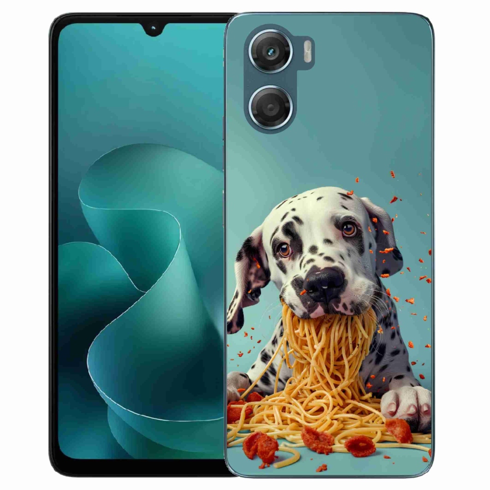 Zselés borítás mmCase a Motorola G06/G06 Power készülékhez - Dalmát és spagetti