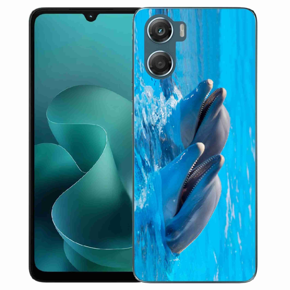 Zselés borítás mmCase a Motorola G06/G06 Power készülékhez - delfinek