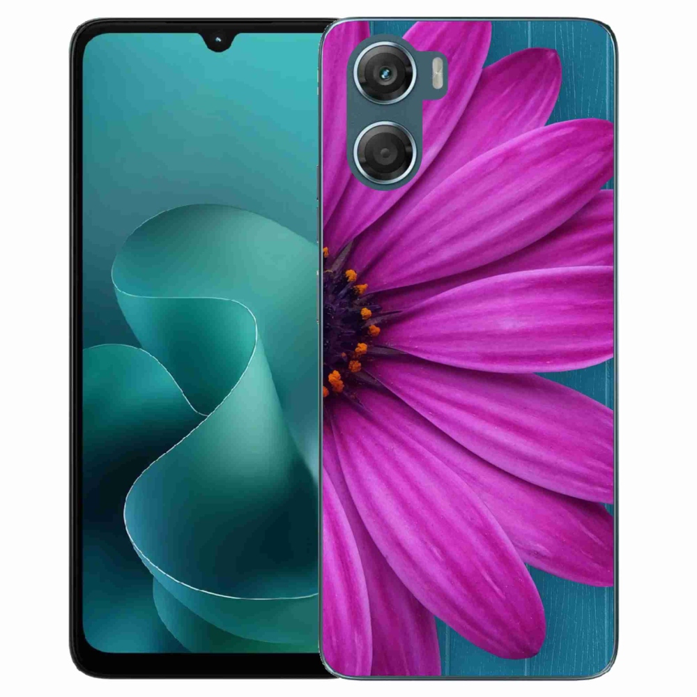 Zselés borítás mmCase a Motorola G06/G06 Power készülékhez - lila margaréta