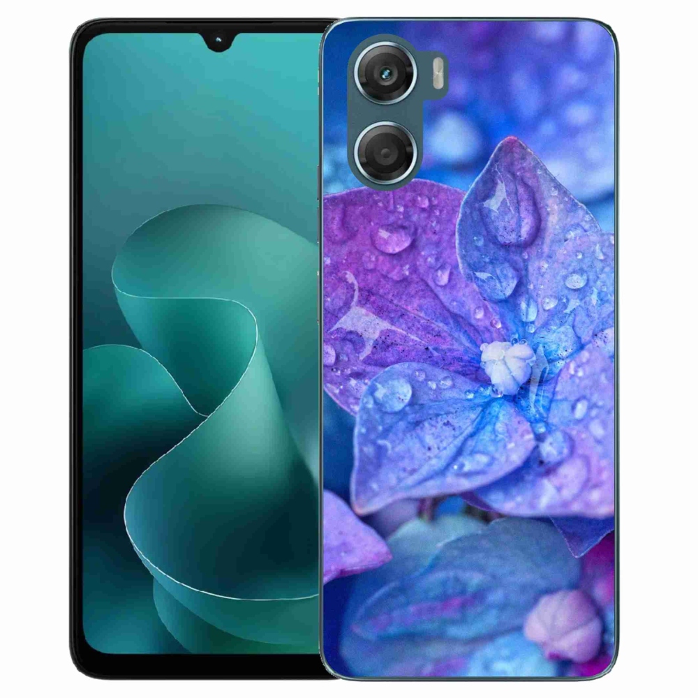 Zselés tok mmCase a Motorola G06/G06 Power készülékhez - lila virágos