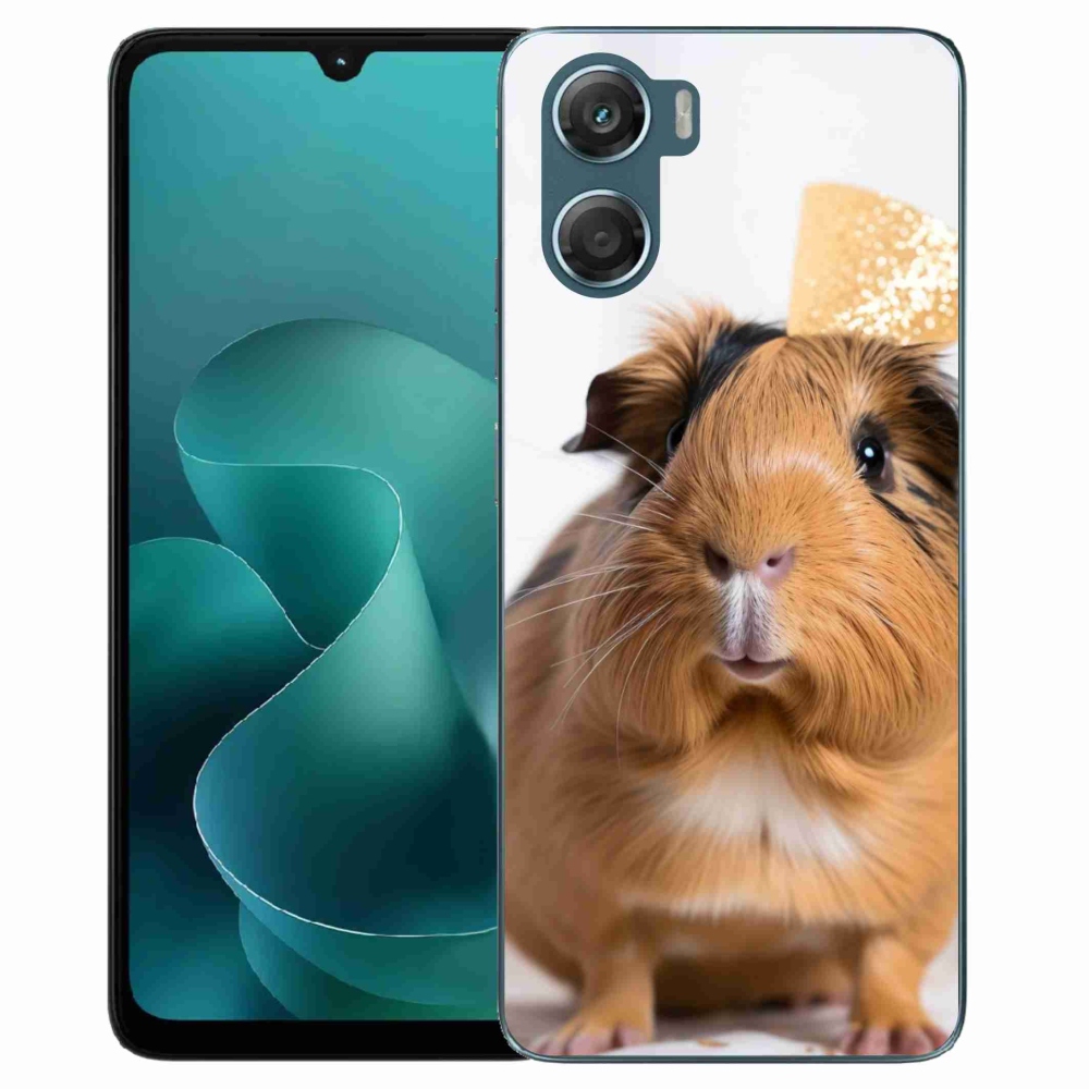 Zselés borítás mmCase a Motorola G06/G06 Power készülékhez - barna tengerimalac