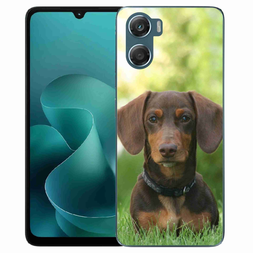 Zselés borítás mmCase a Motorola G06/G06 Power készülékhez - barna tacskó