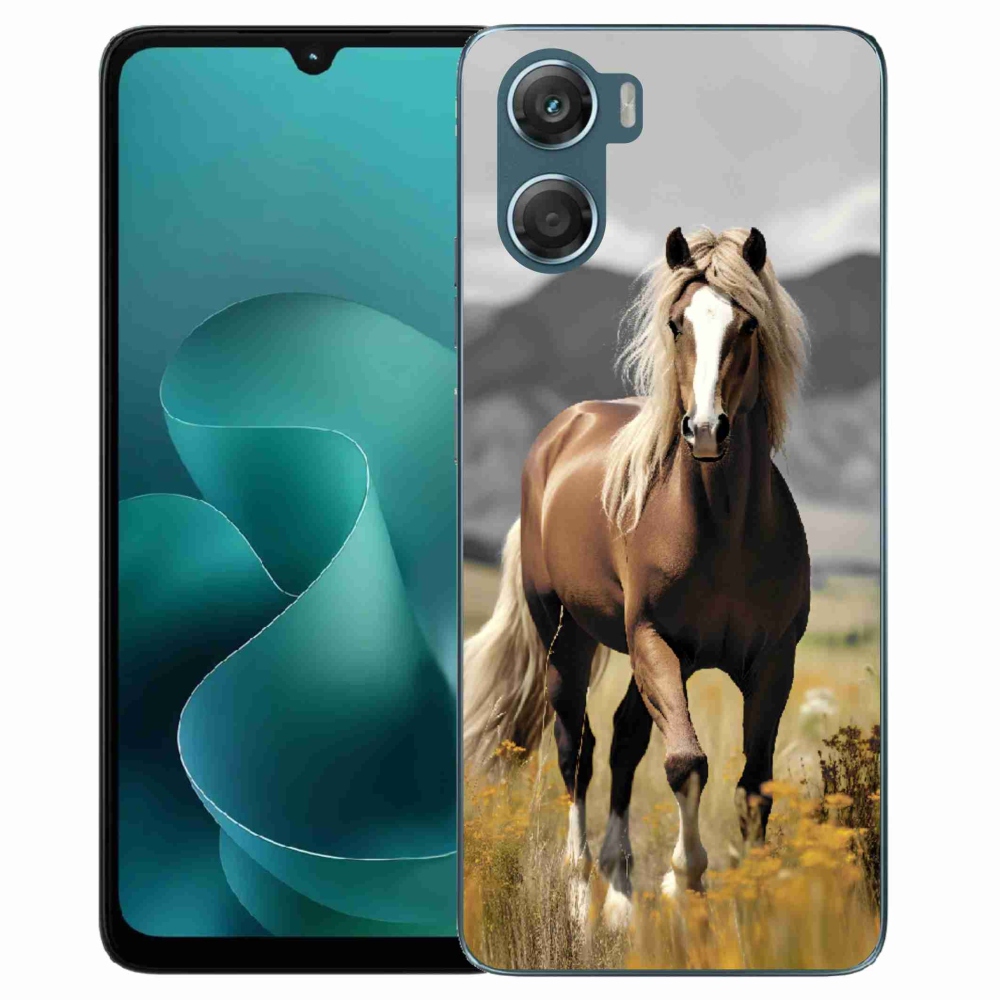 Zselés tok mmCase a Motorola G06/G06 Power készülékhez - barna ló 1