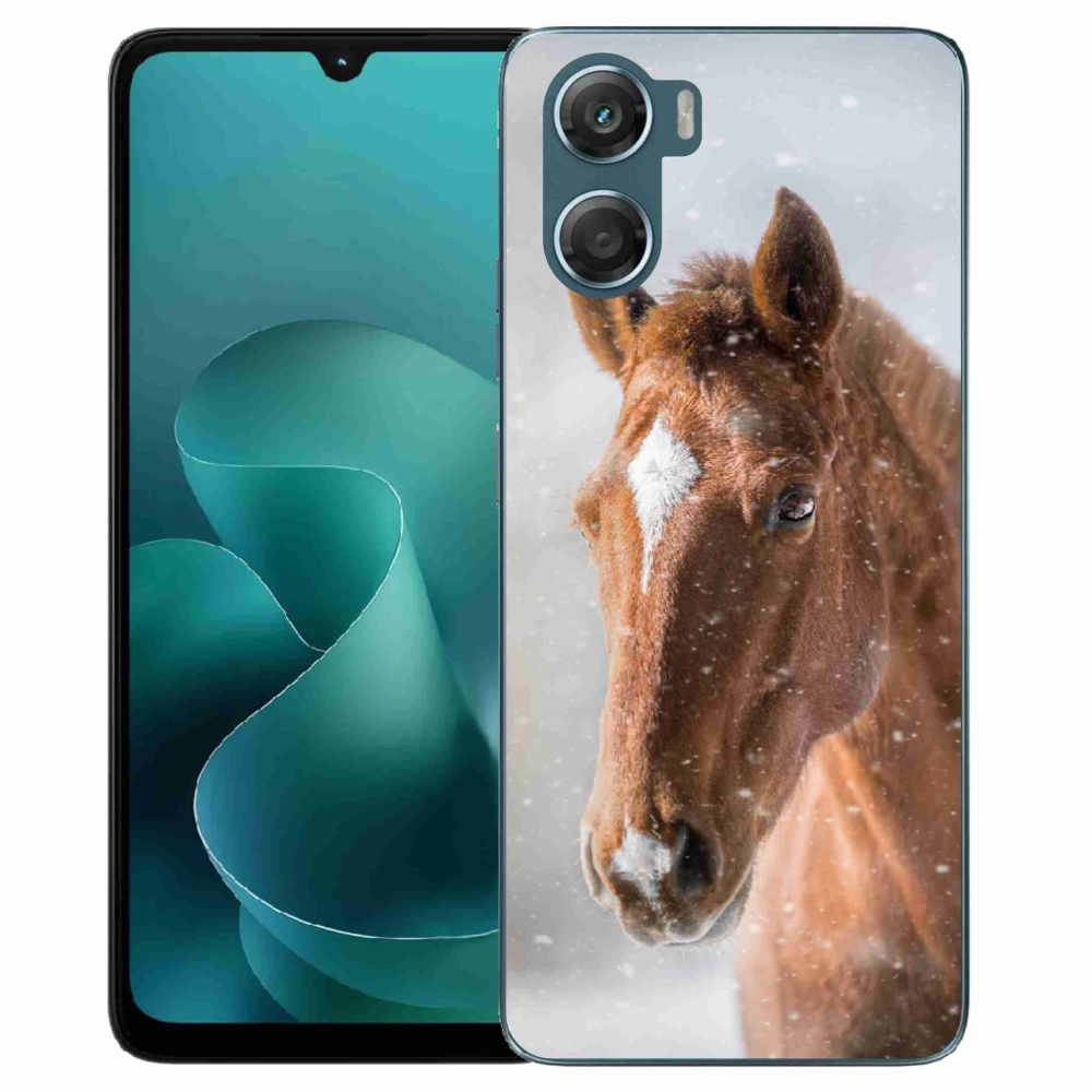 Zselés tok mmCase a Motorola G06/G06 Power készülékhez - barna ló 2