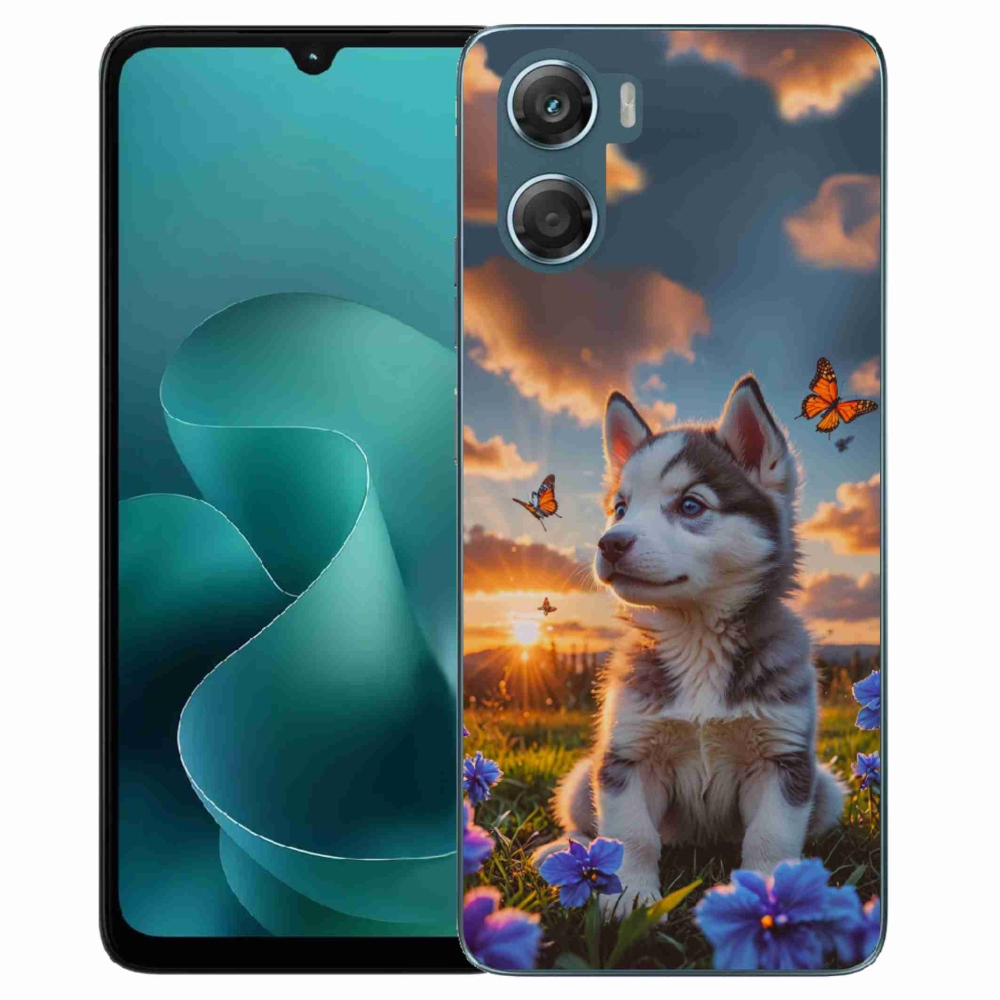 Zselés borítás mmCase a Motorola G06/G06 Power készülékhez - husky a naplementében