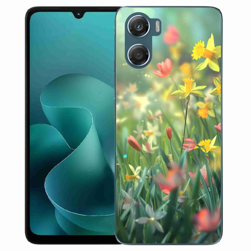 Zselés borítás mmCase a Motorola G06/G06 Power készülékhez - tavaszi virágok