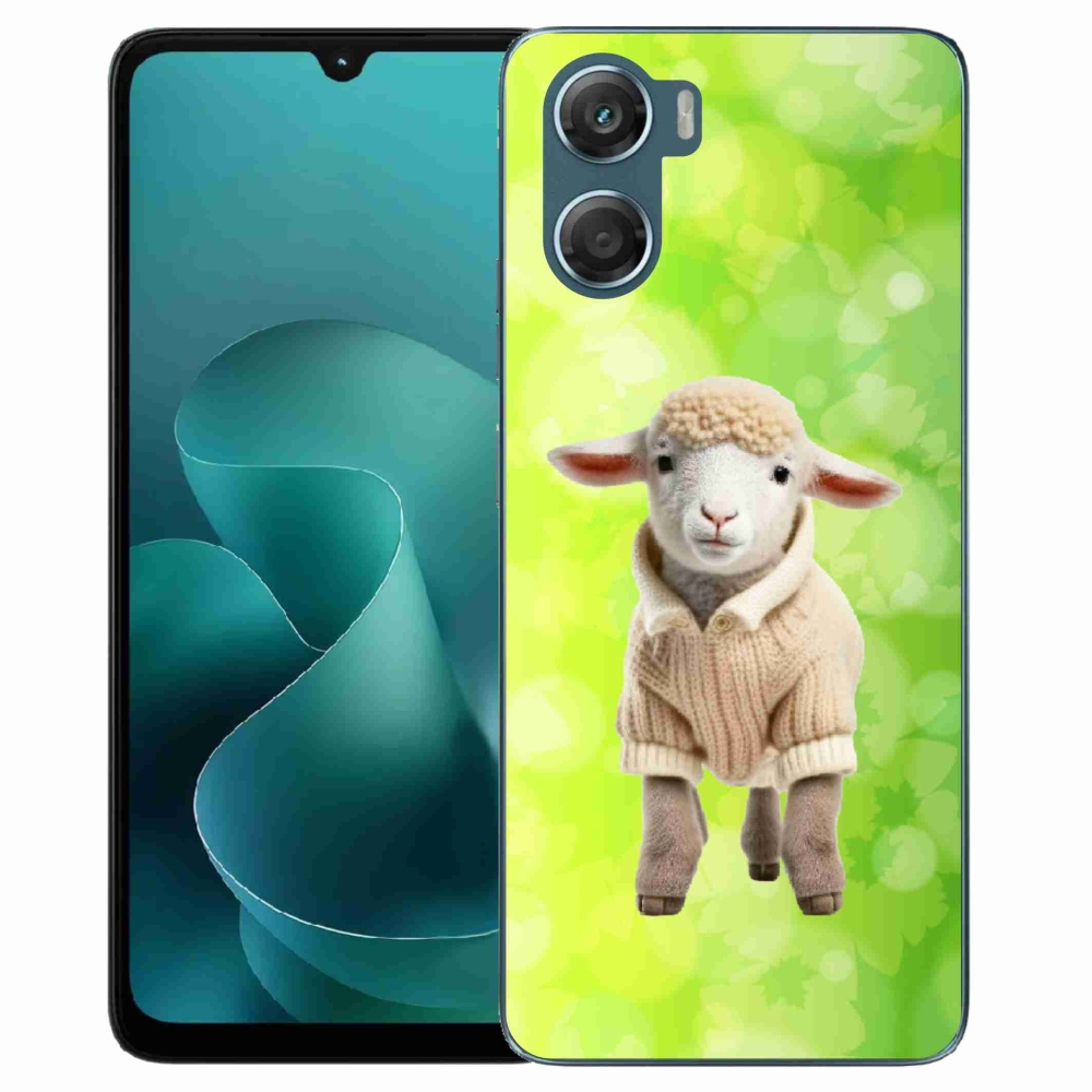 Zselés borítás mmCase a Motorola G06/G06 Power készülékhez - bárányhús pulóverben