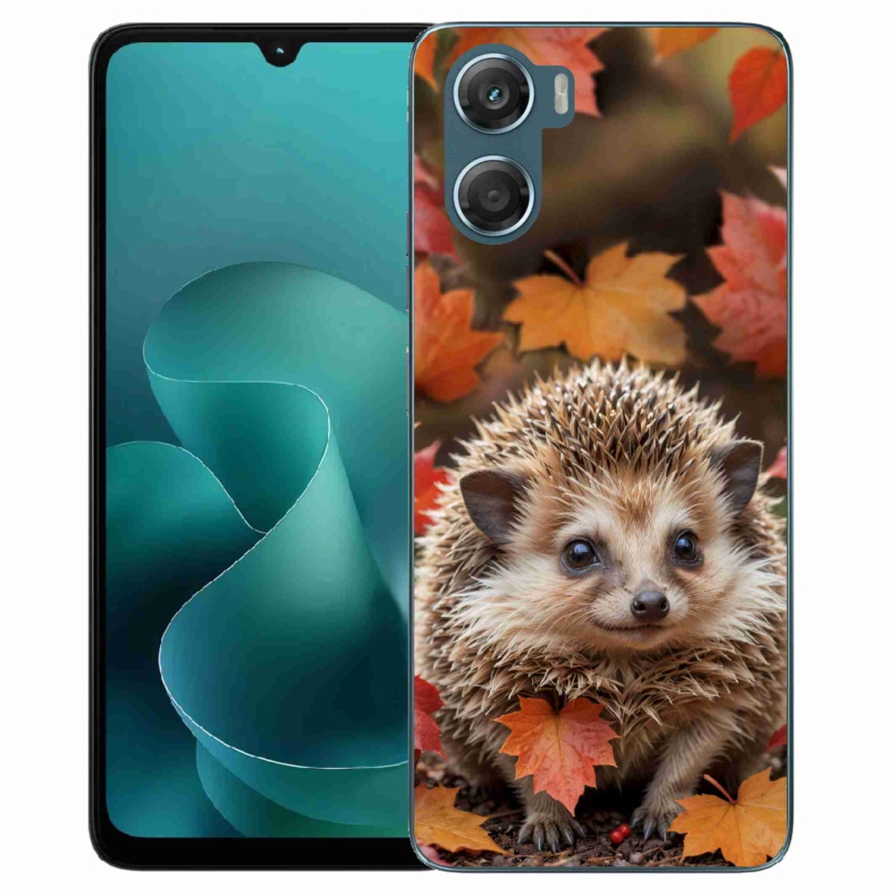 Zselés borítás mmCase a Motorola G06/G06 Power készülékhez - süni levelekben